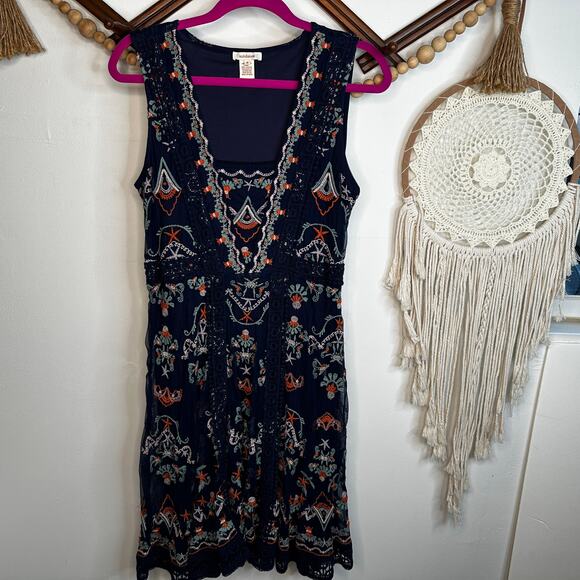 Sundance Roxanna Mesh Boho Pattern Dress - Picture 3 of 7
